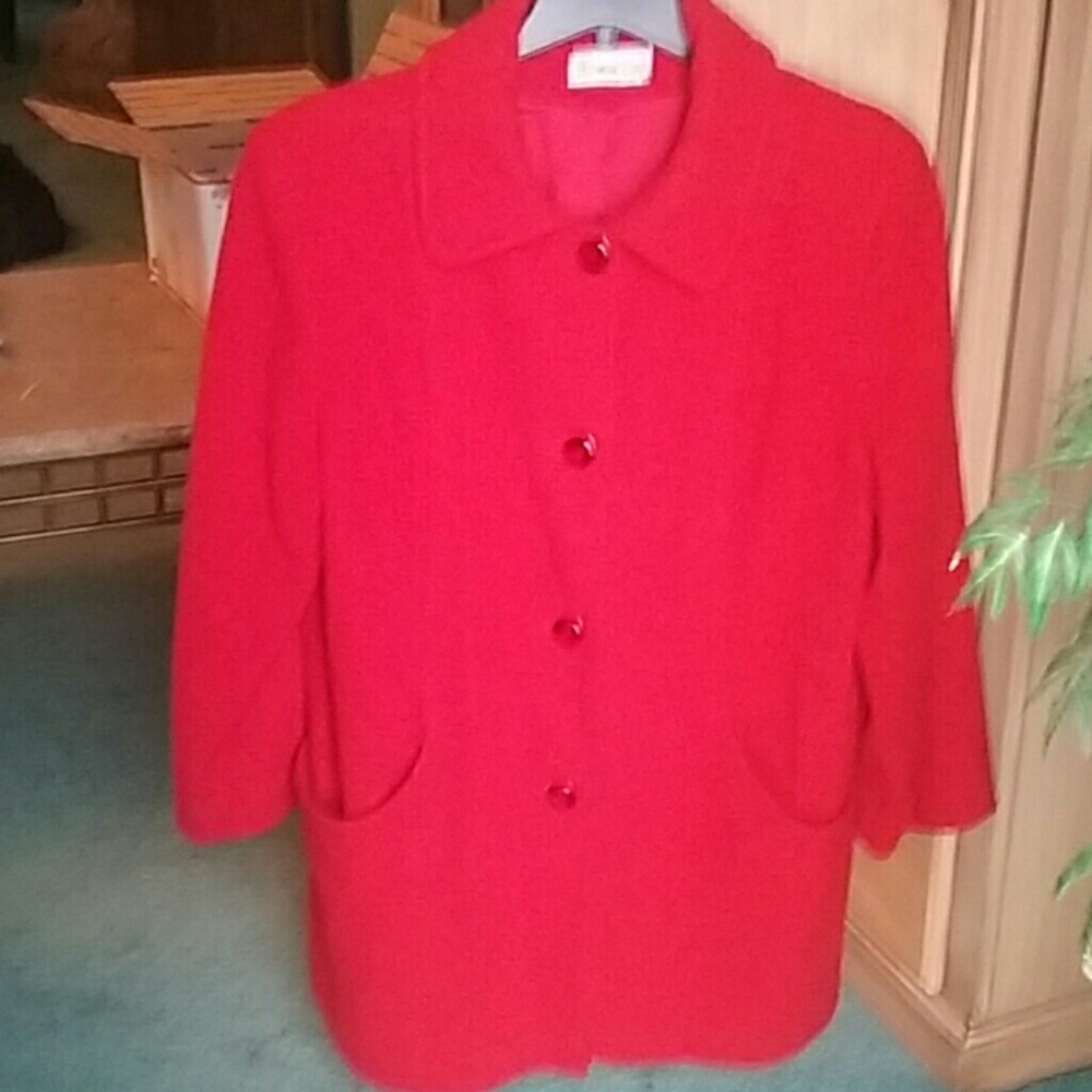 Red 3/4 Pea Coat